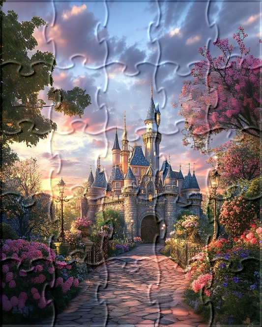 Fairytale Castle Sunset Puzzle