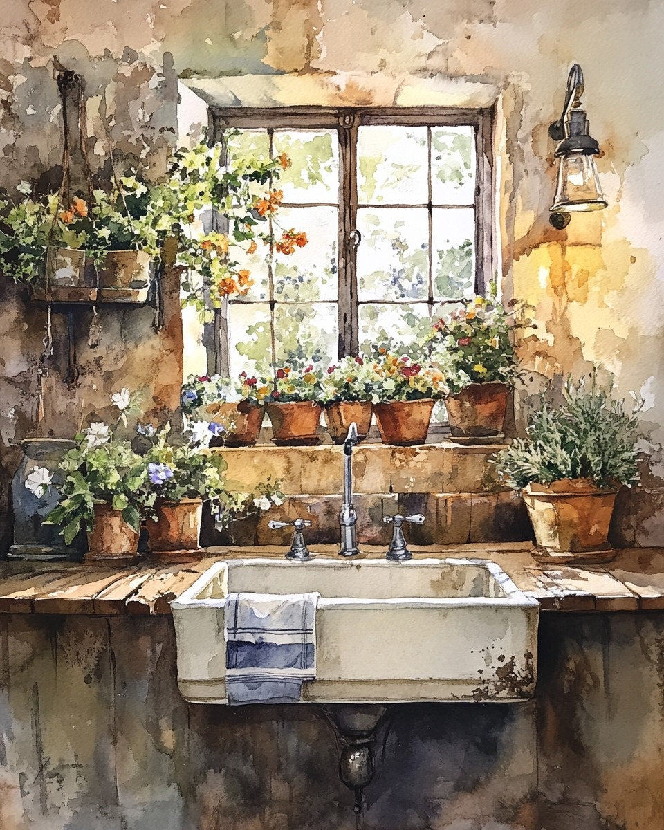 Flower Pot Wash Room Puzzle