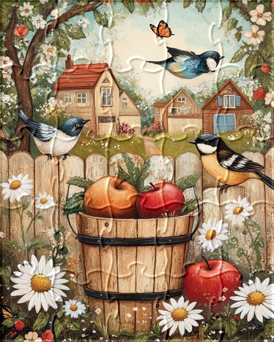Barrel Bucket and Birds Puzzle