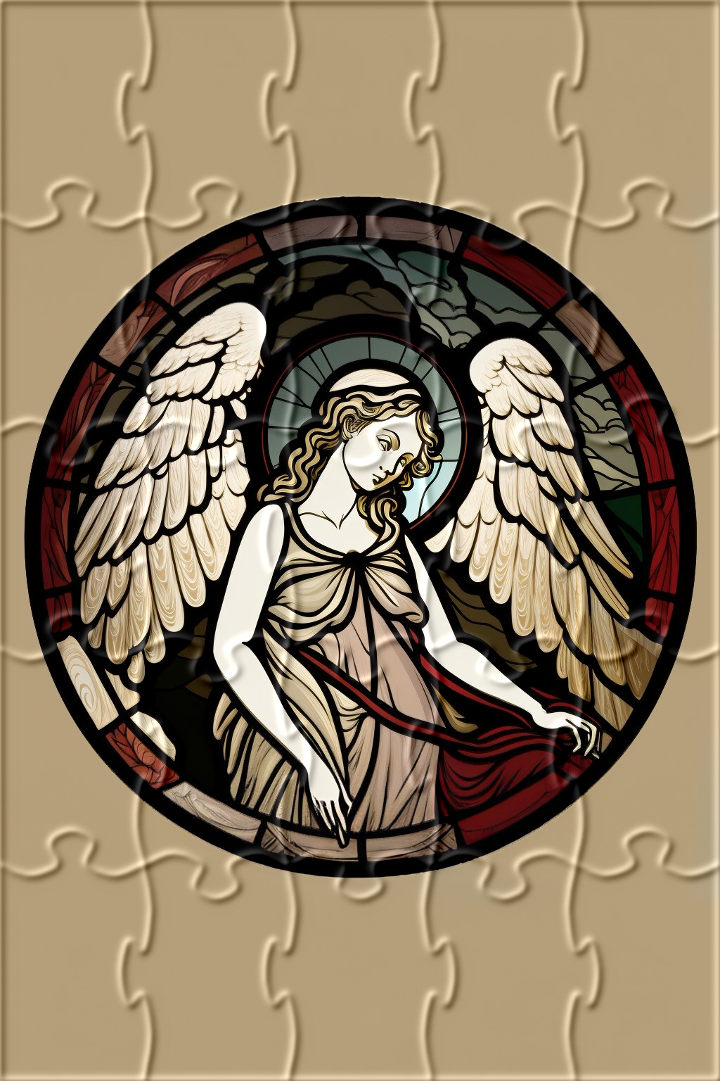 Abstract Angel Circle Puzzle
