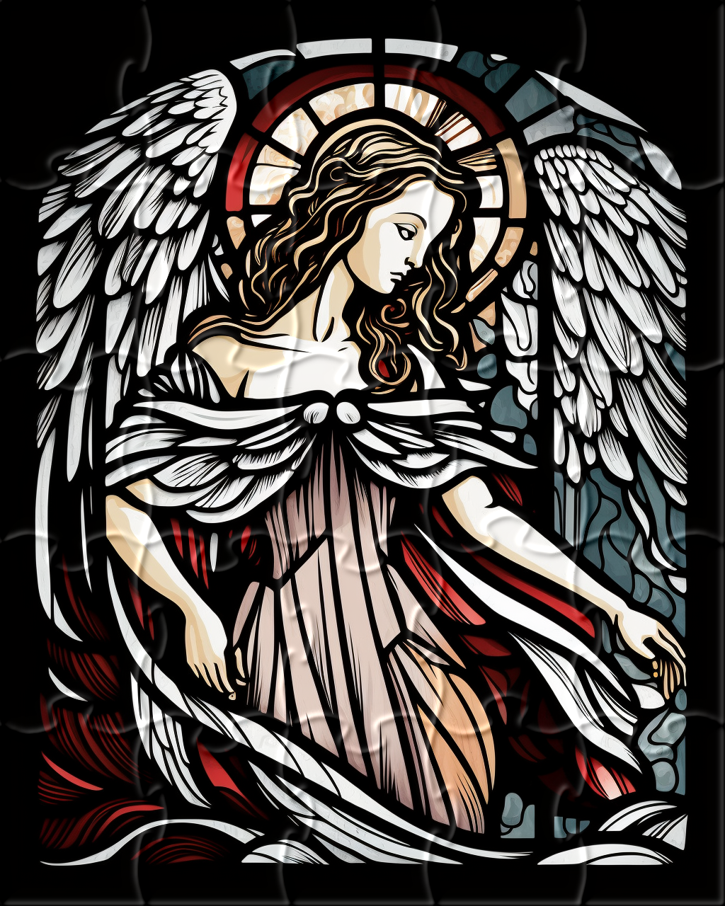 Abstract Angel Panel Puzzle