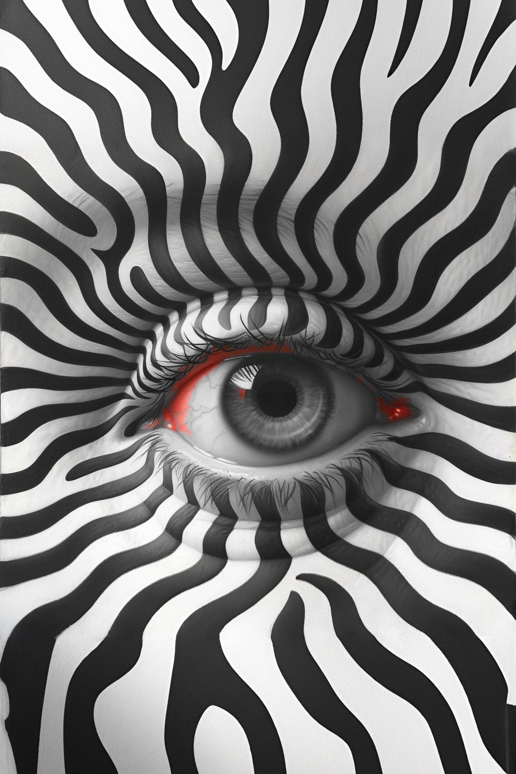 Abstract Art Black and White Eye Puzzle