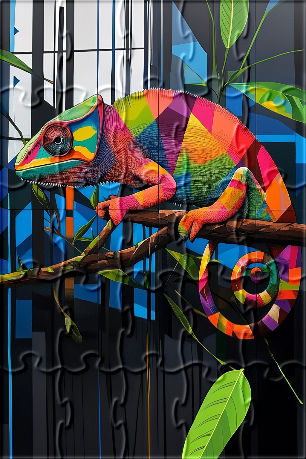 Abstract Art Chameleon Puzzle