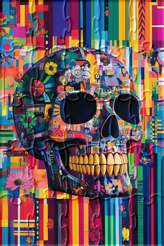Abstract Art Skull Puzzle