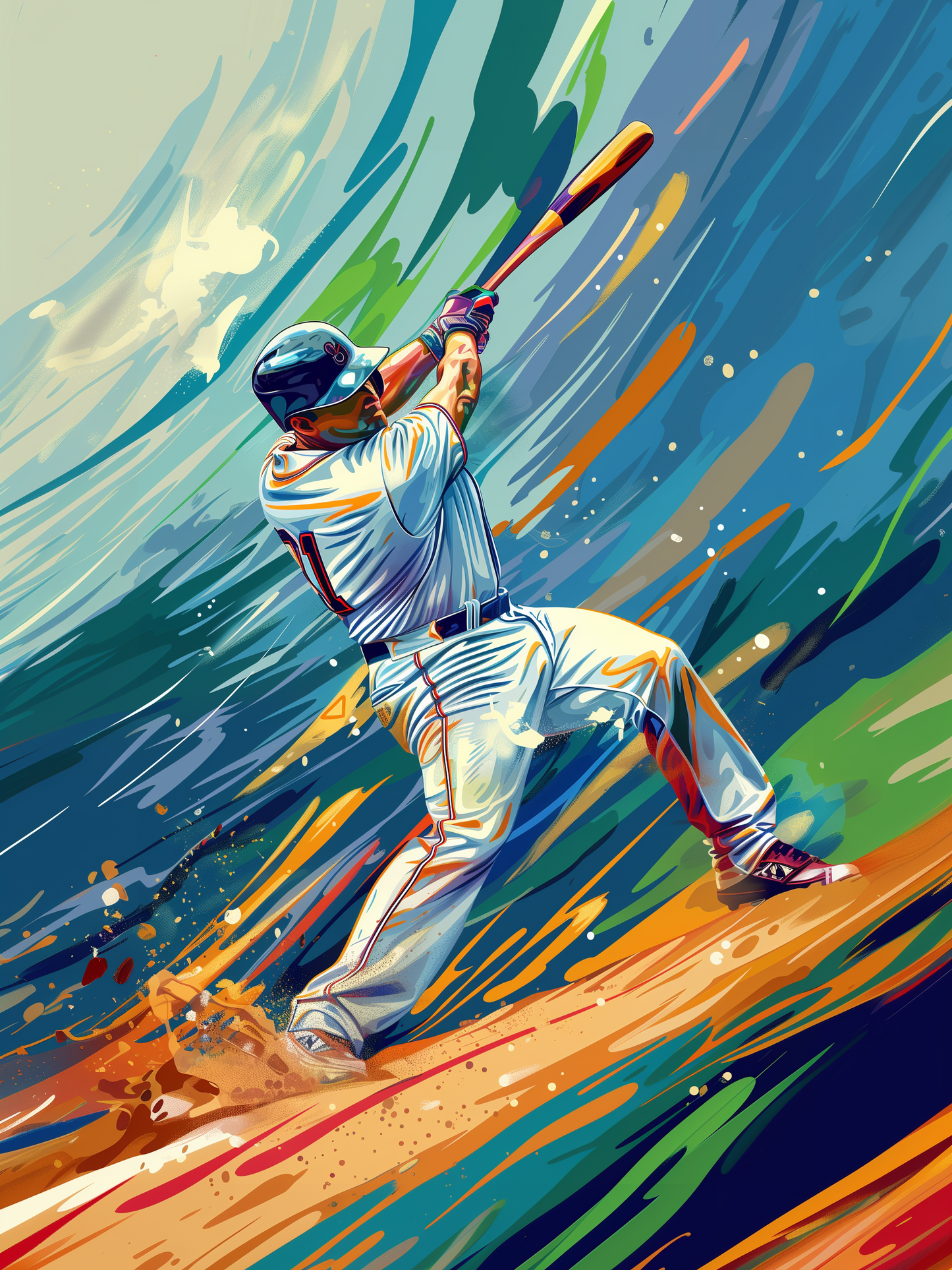 Abstract Background Baseball Player Puzzle