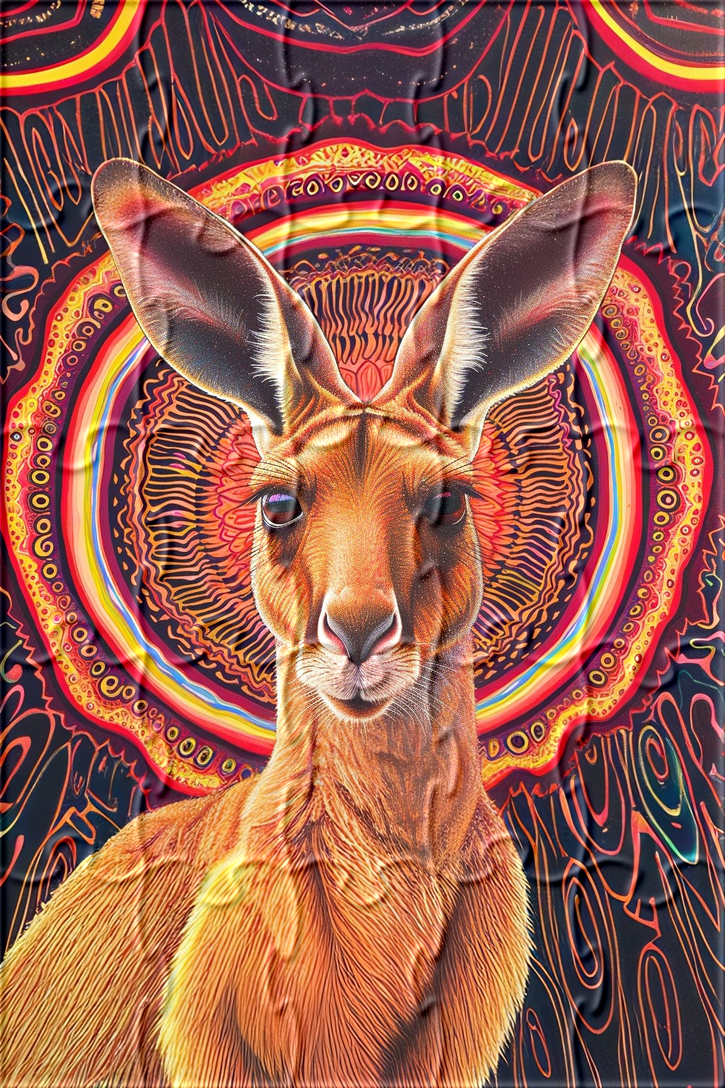 Abstract Background Kangaroo Puzzle