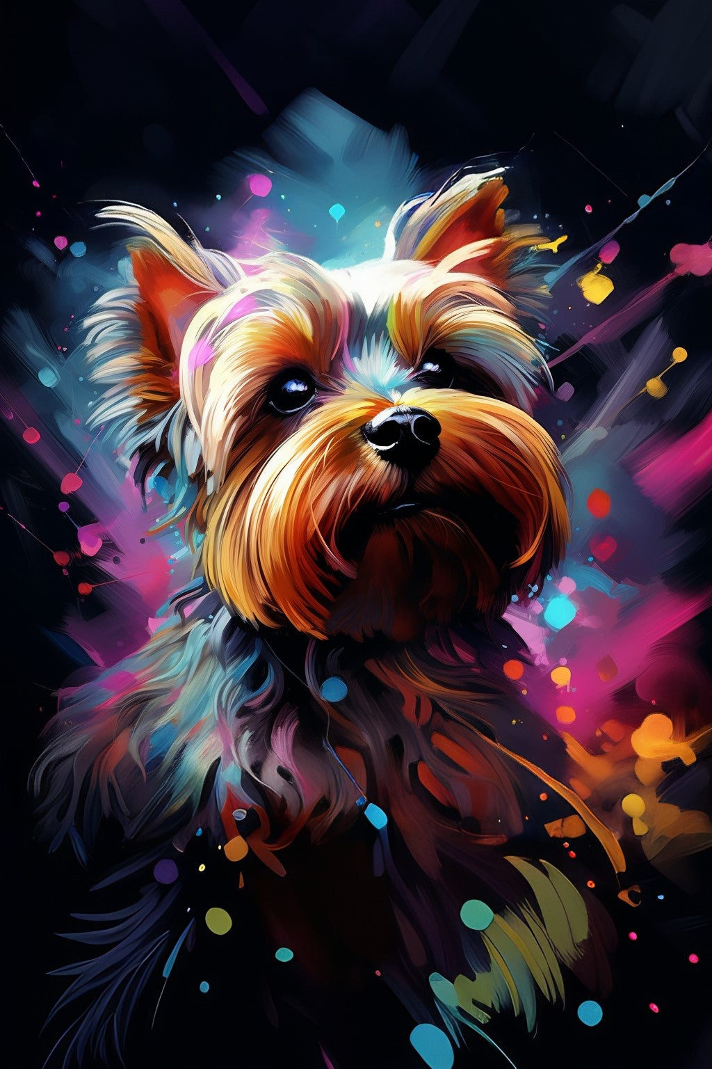 Abstract Background Yorkie Puzzle