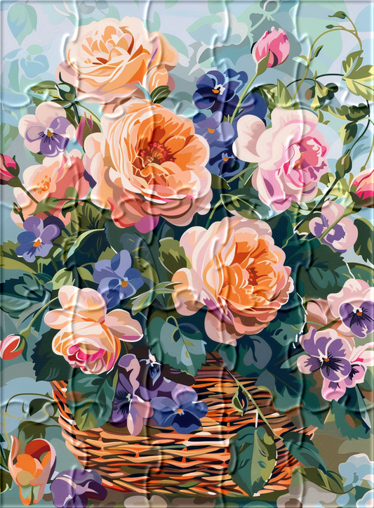 Abstract Basket of Flowers Puzzle