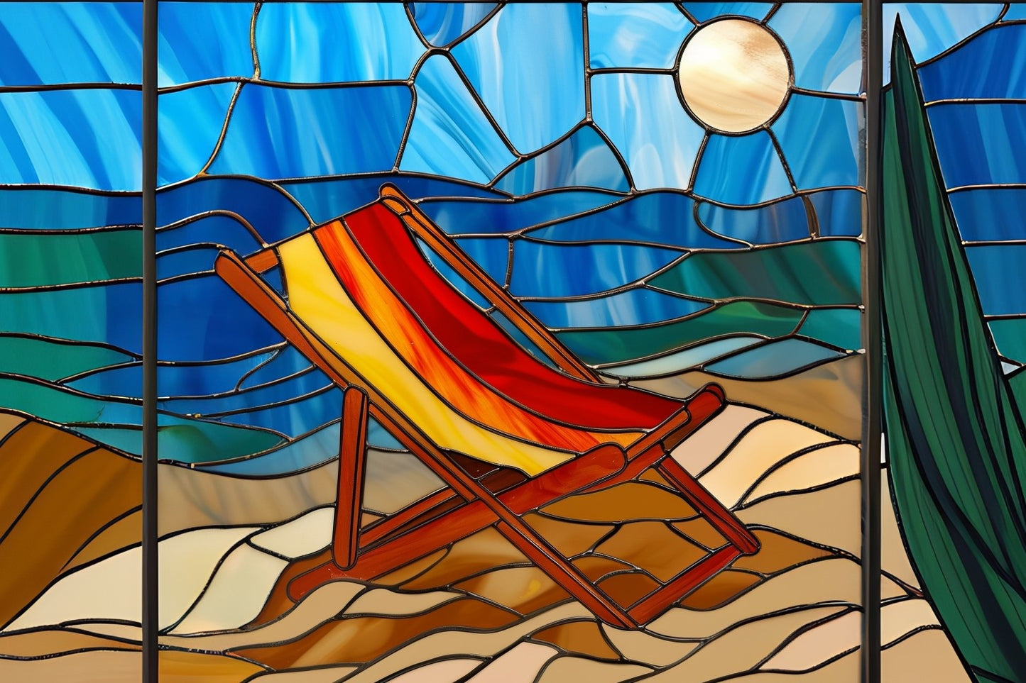 Abstract Beach Chair on the Beach Puzzle