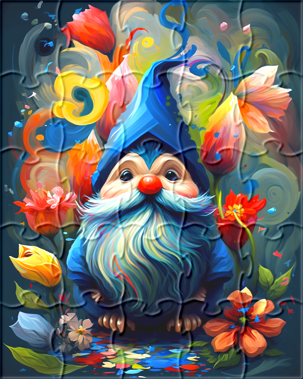 Abstract Beard Gnome Puzzle