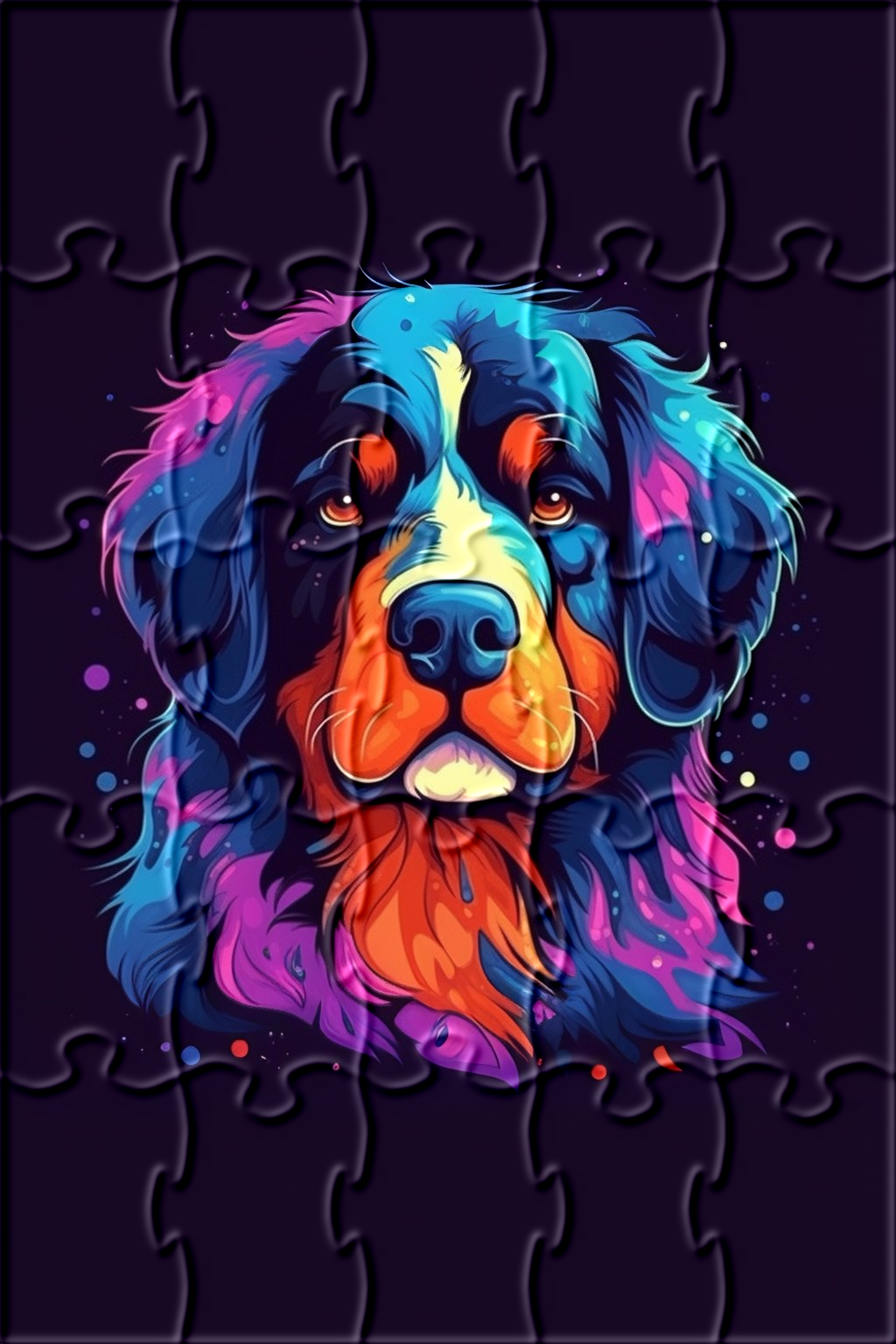Abstract Bernese Mountain Dog Puzzle