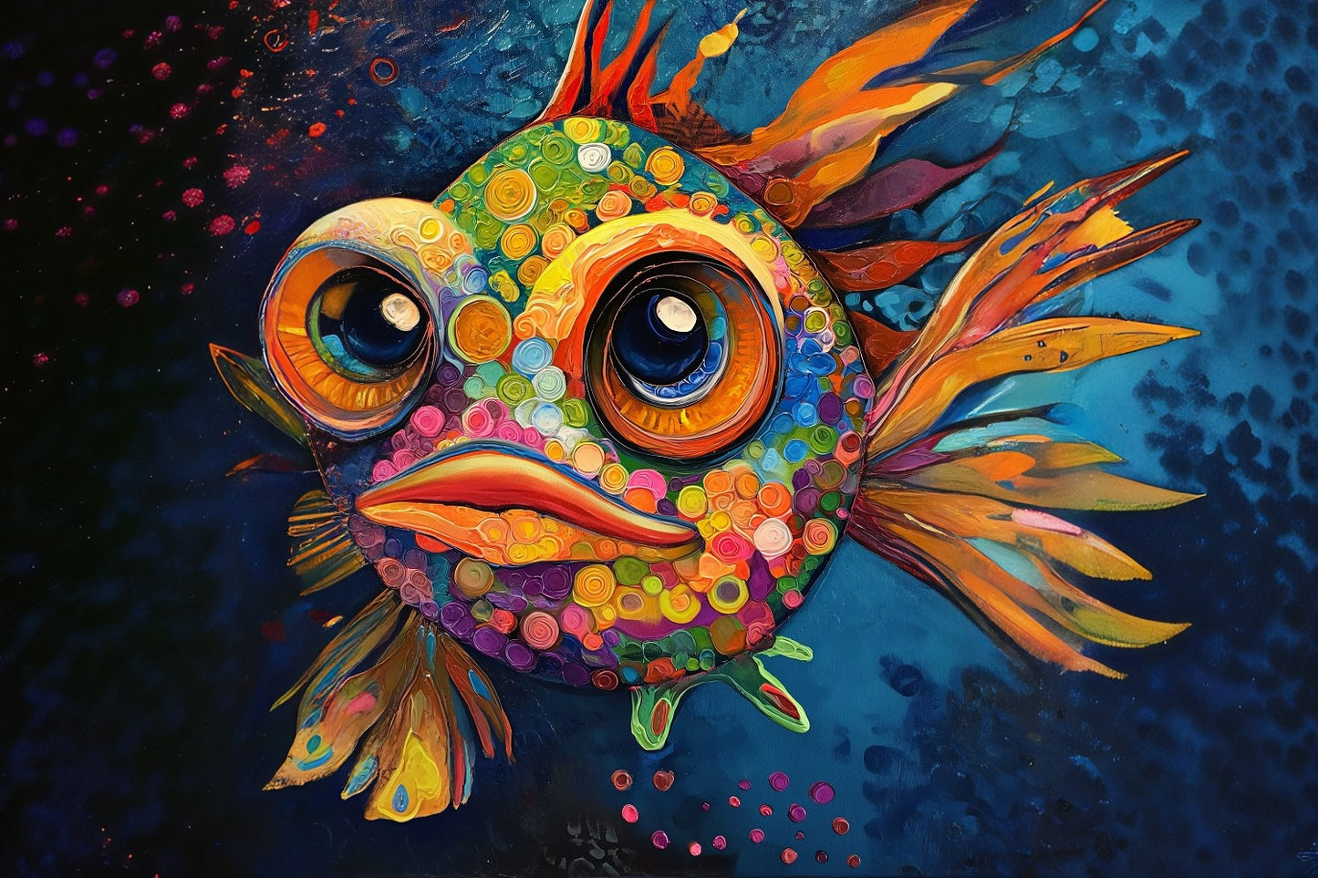 Abstract Big Eye Fish Puzzle