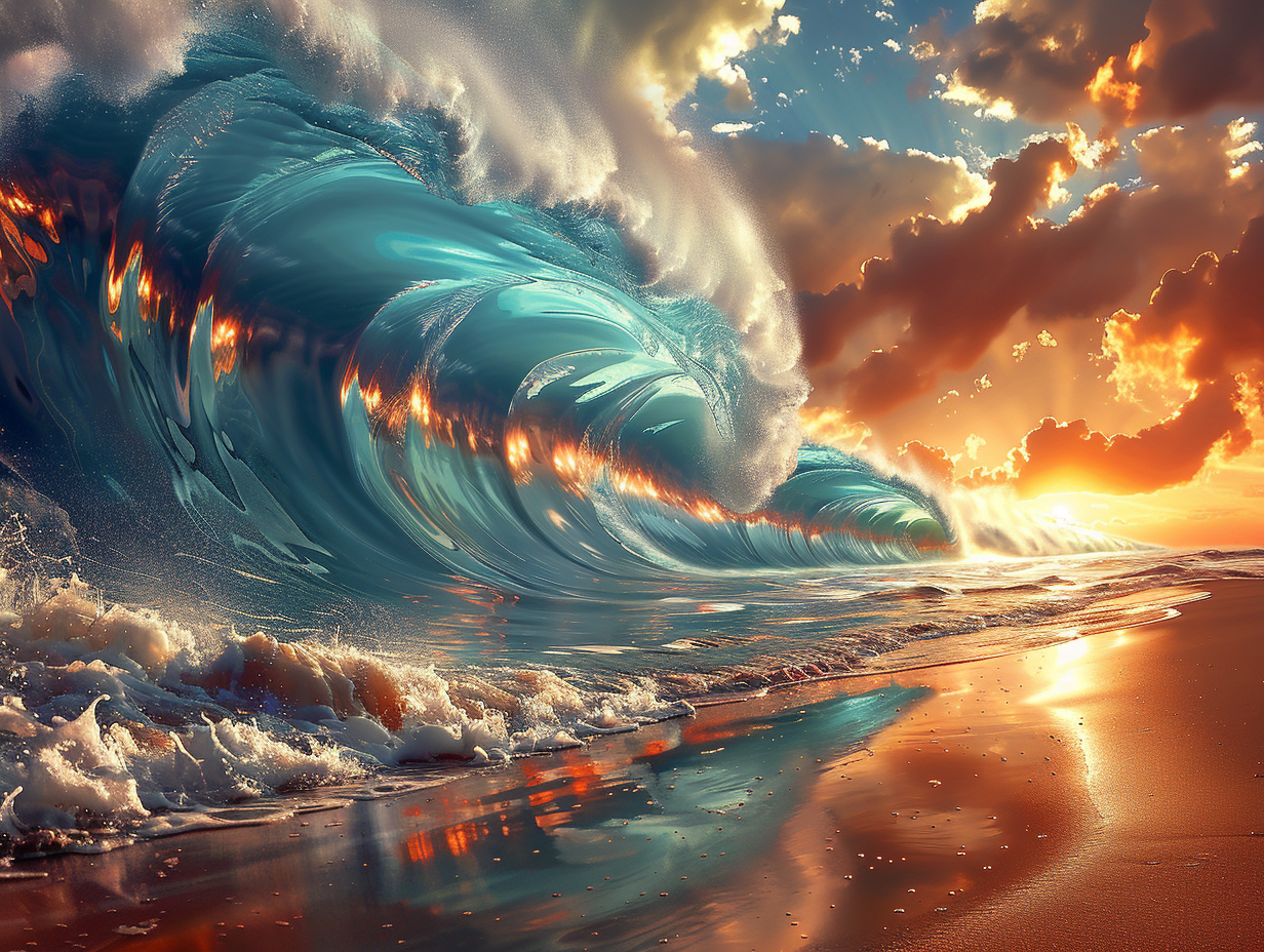 Abstract Big Wave Puzzle