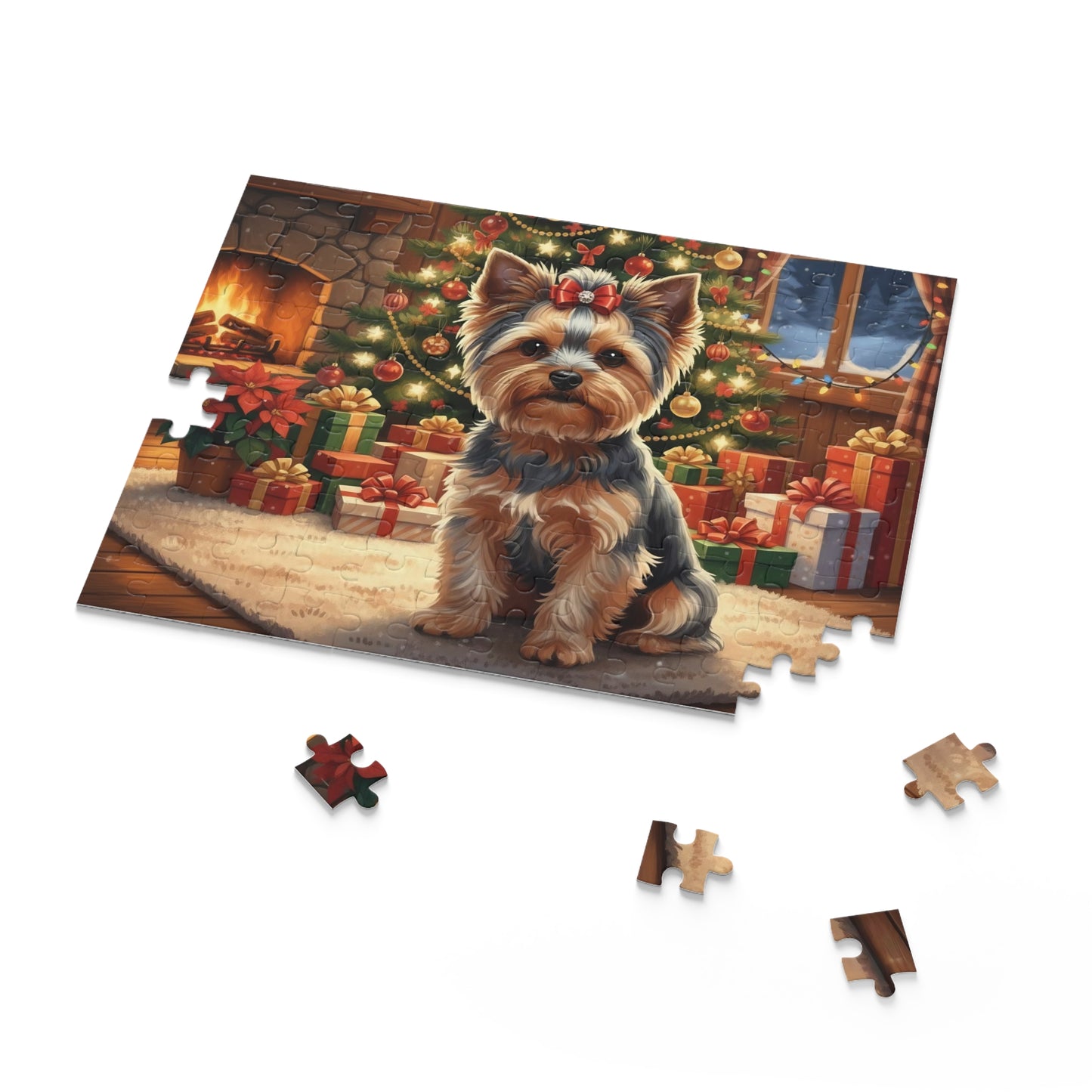 Yorkshire Terrier Puppy Christmas Puzzle