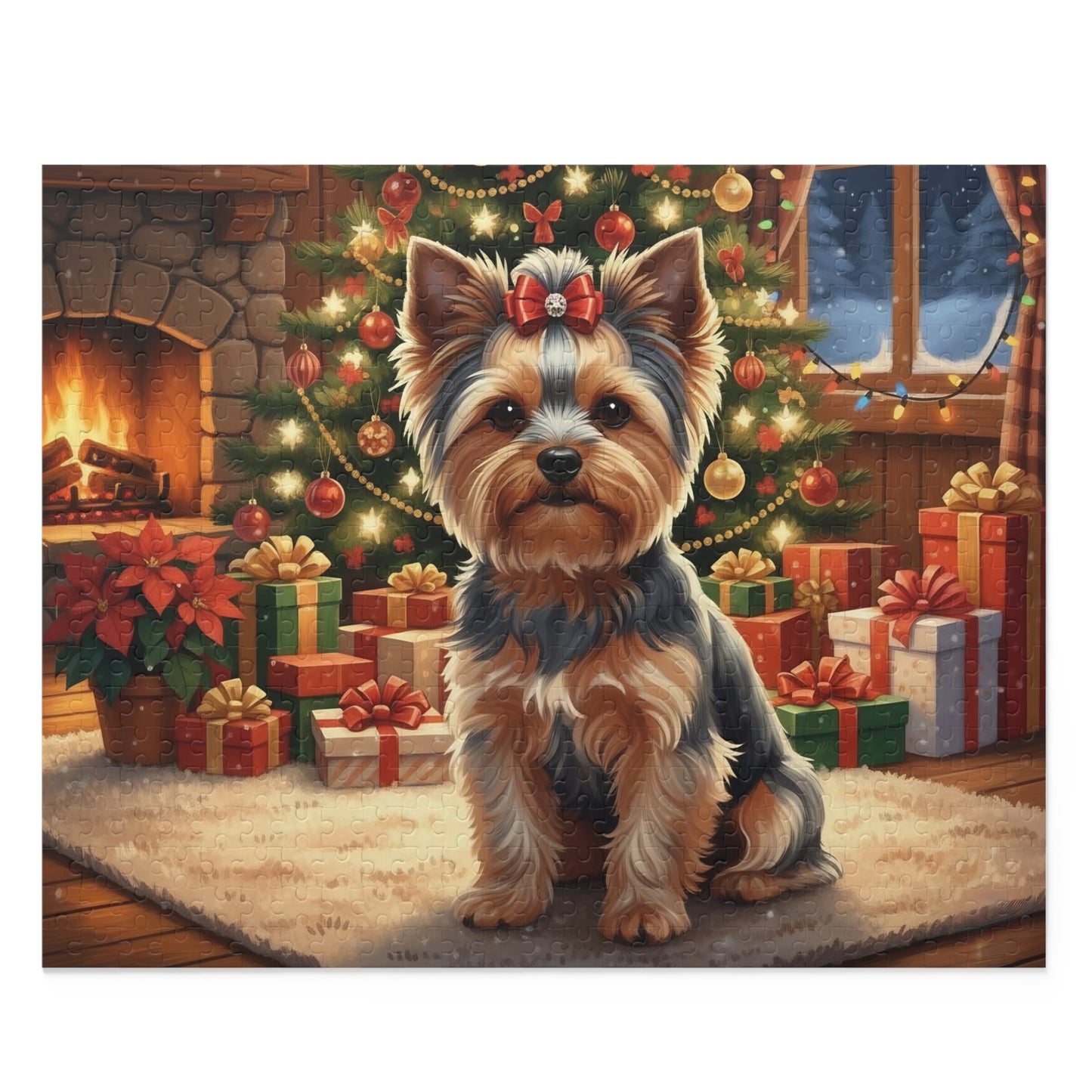 Yorkshire Terrier Puppy Christmas Puzzle