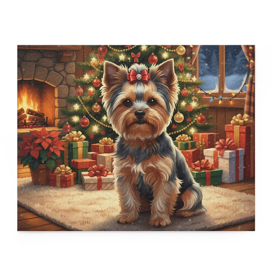 Yorkshire Terrier Puppy Christmas Puzzle
