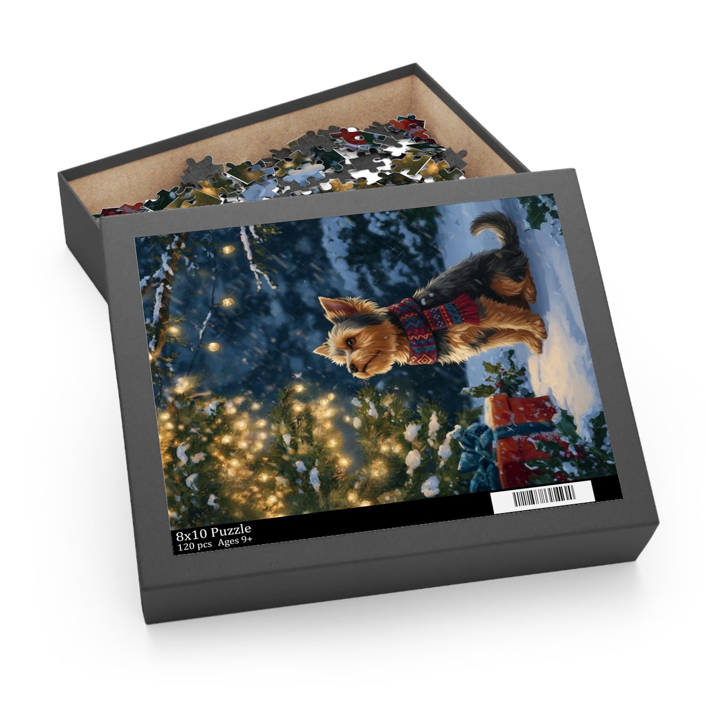 Standing By Christmas Tree Yorkshire Terrier Puzzle