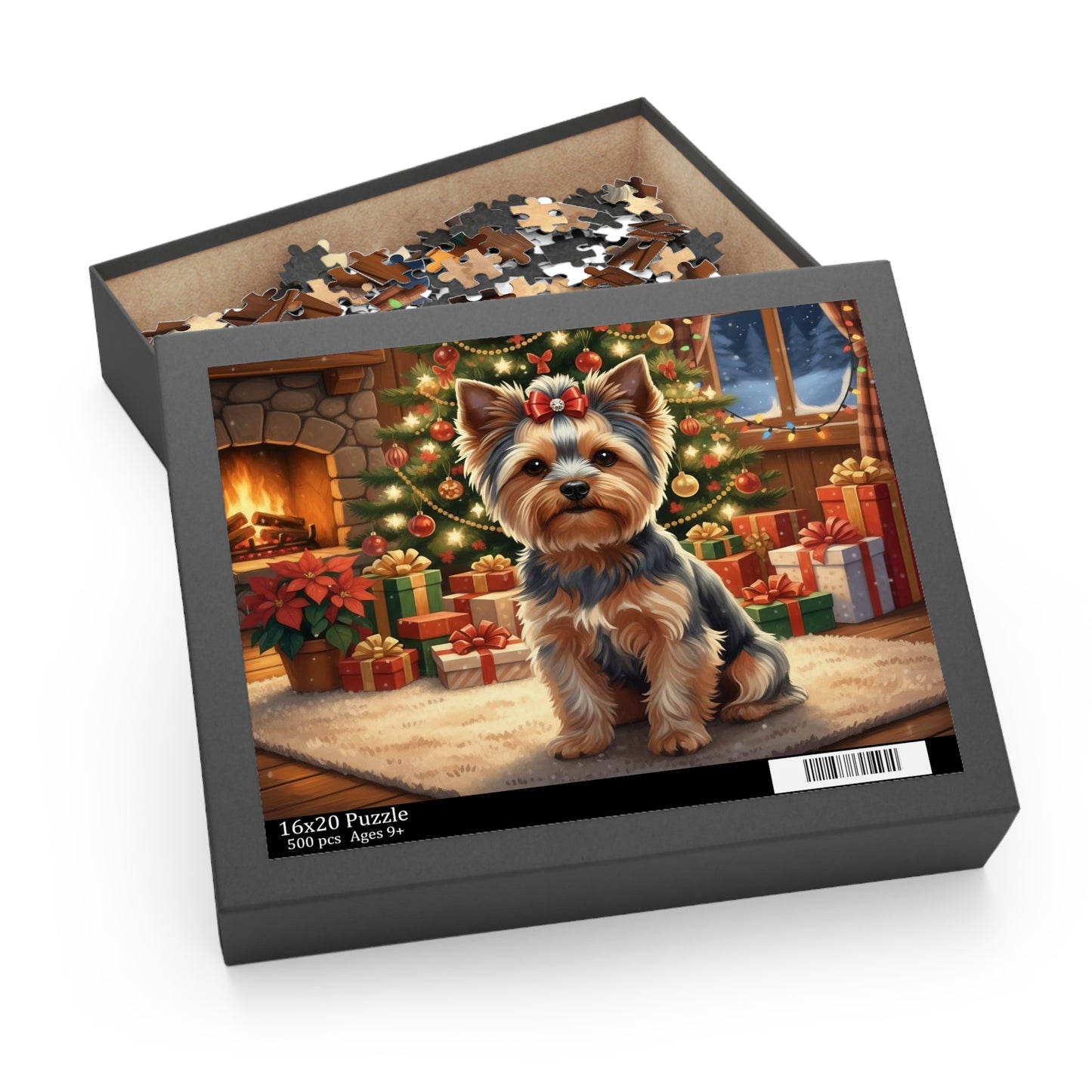 Yorkshire Terrier Puppy Christmas Puzzle
