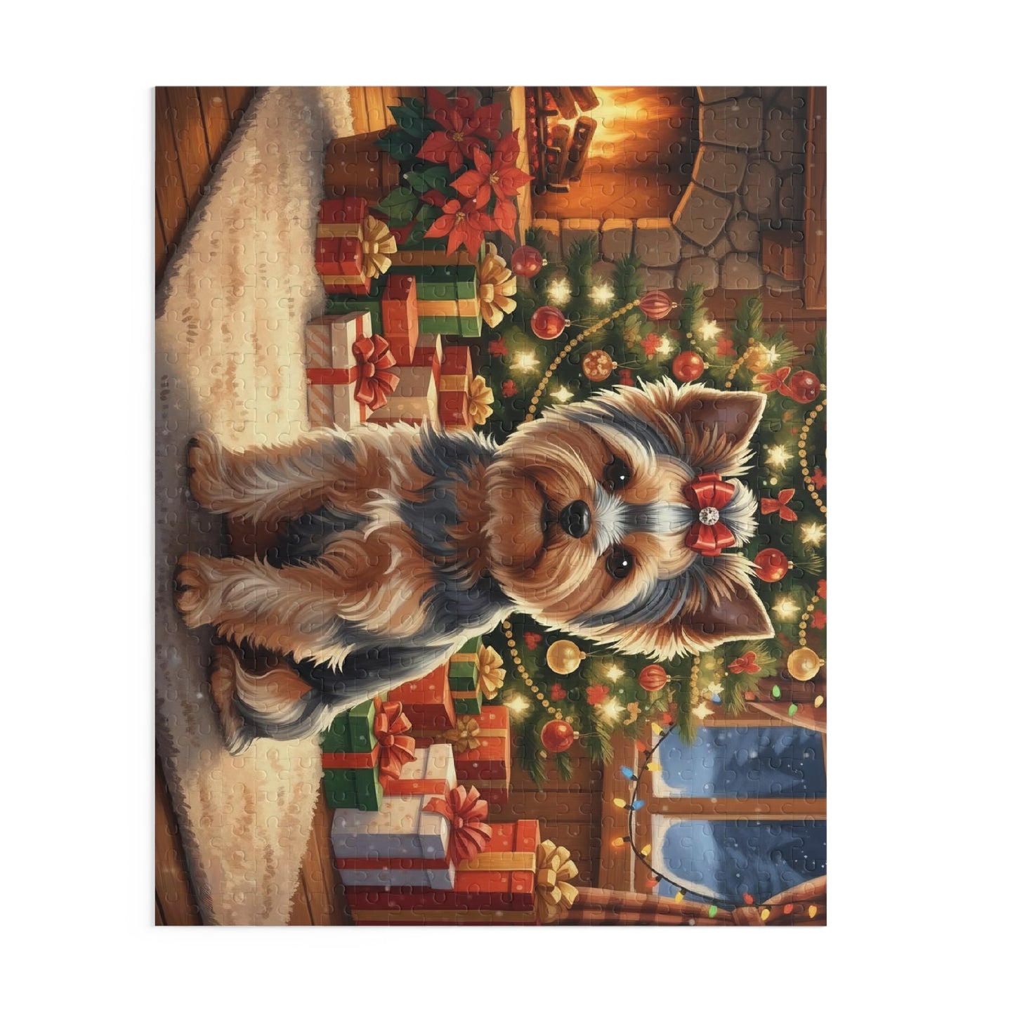 Yorkshire Terrier Puppy Christmas Puzzle