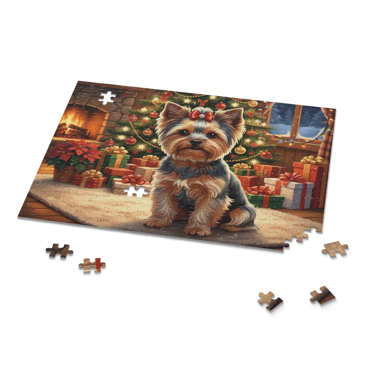 Yorkshire Terrier Puppy Christmas Puzzle