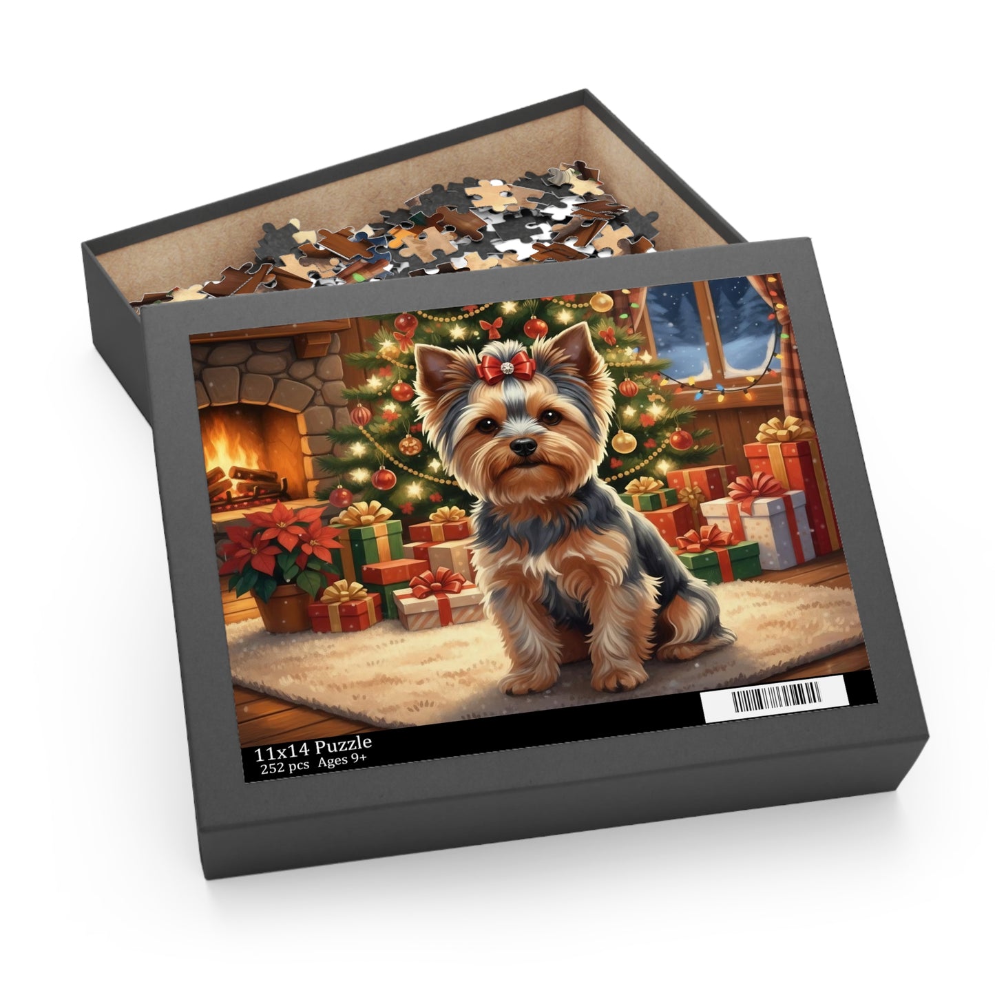 Yorkshire Terrier Puppy Christmas Puzzle