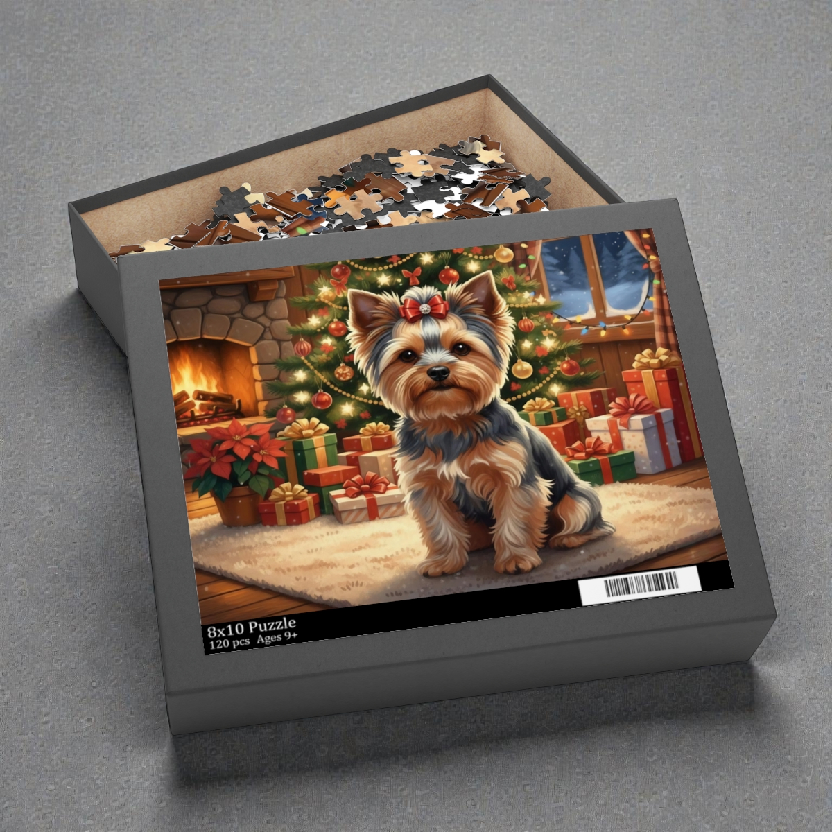 Yorkshire Terrier Puppy Christmas Puzzle