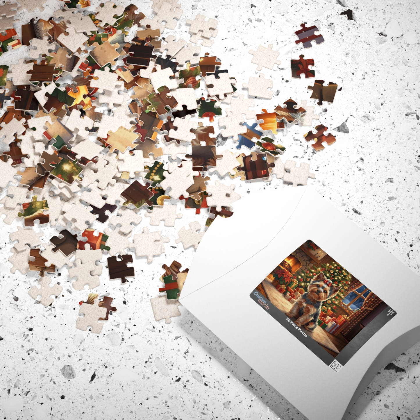 Yorkshire Terrier Puppy Christmas Puzzle