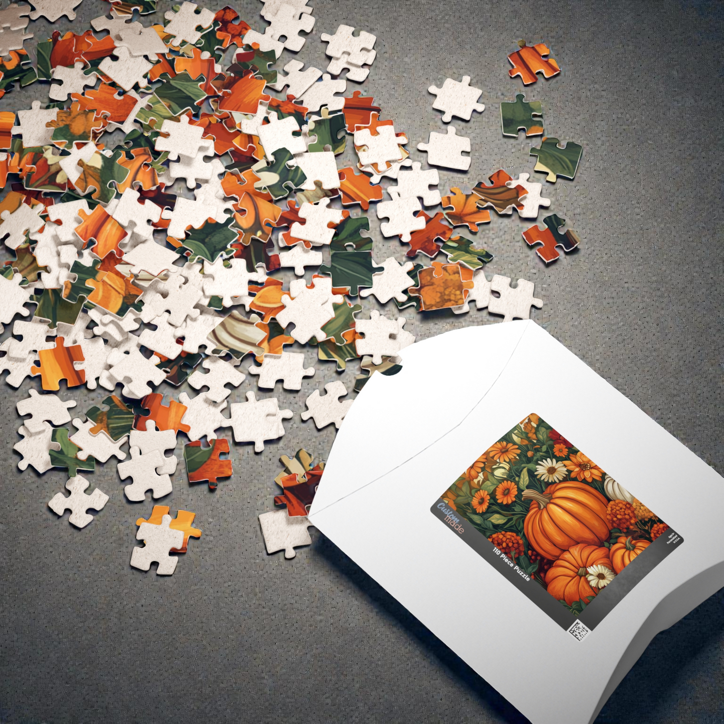 Garden Flowers and Pumpkins Puzzle