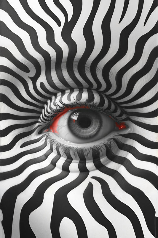 Abstract Art Black and White Eye Puzzle