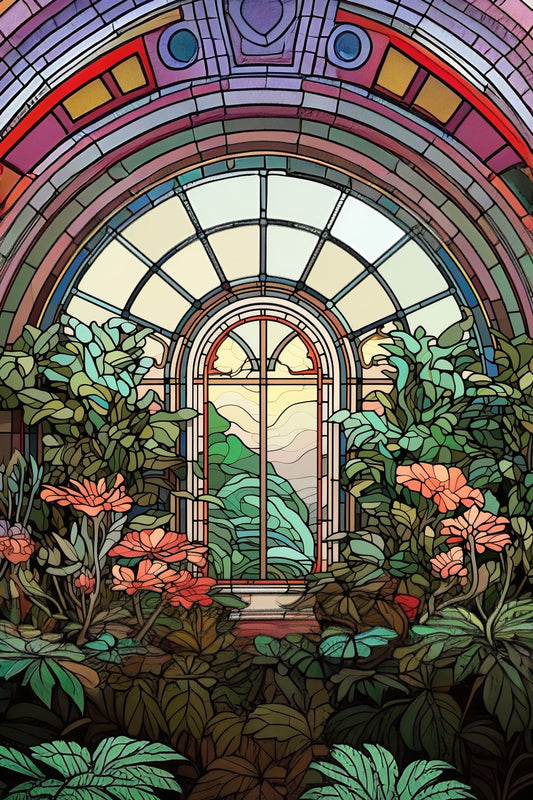 Abstract Atrium Window Puzzle