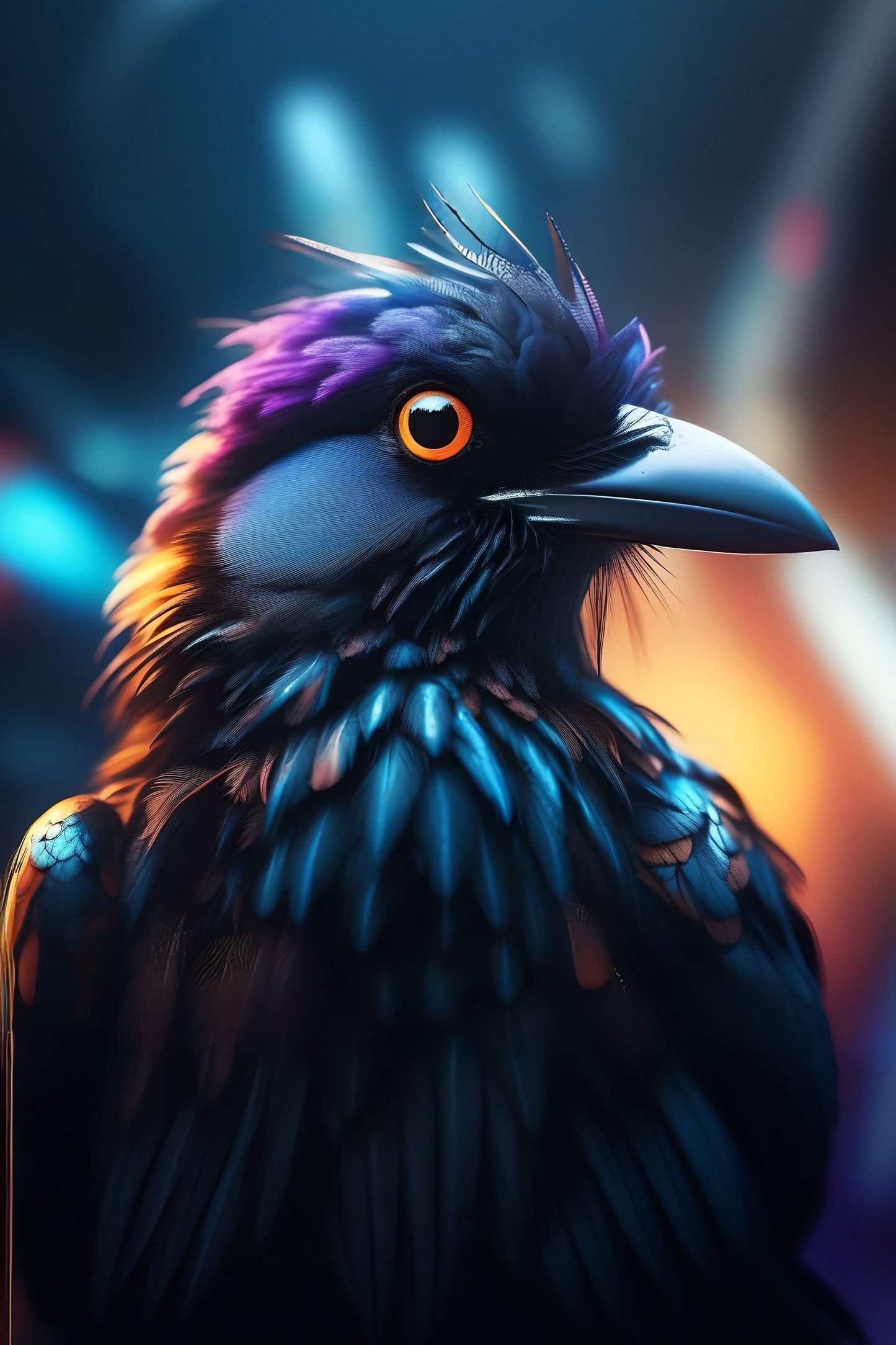 Abstract Black Bird Puzzle