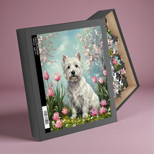 Westie in Tulips Puzzle