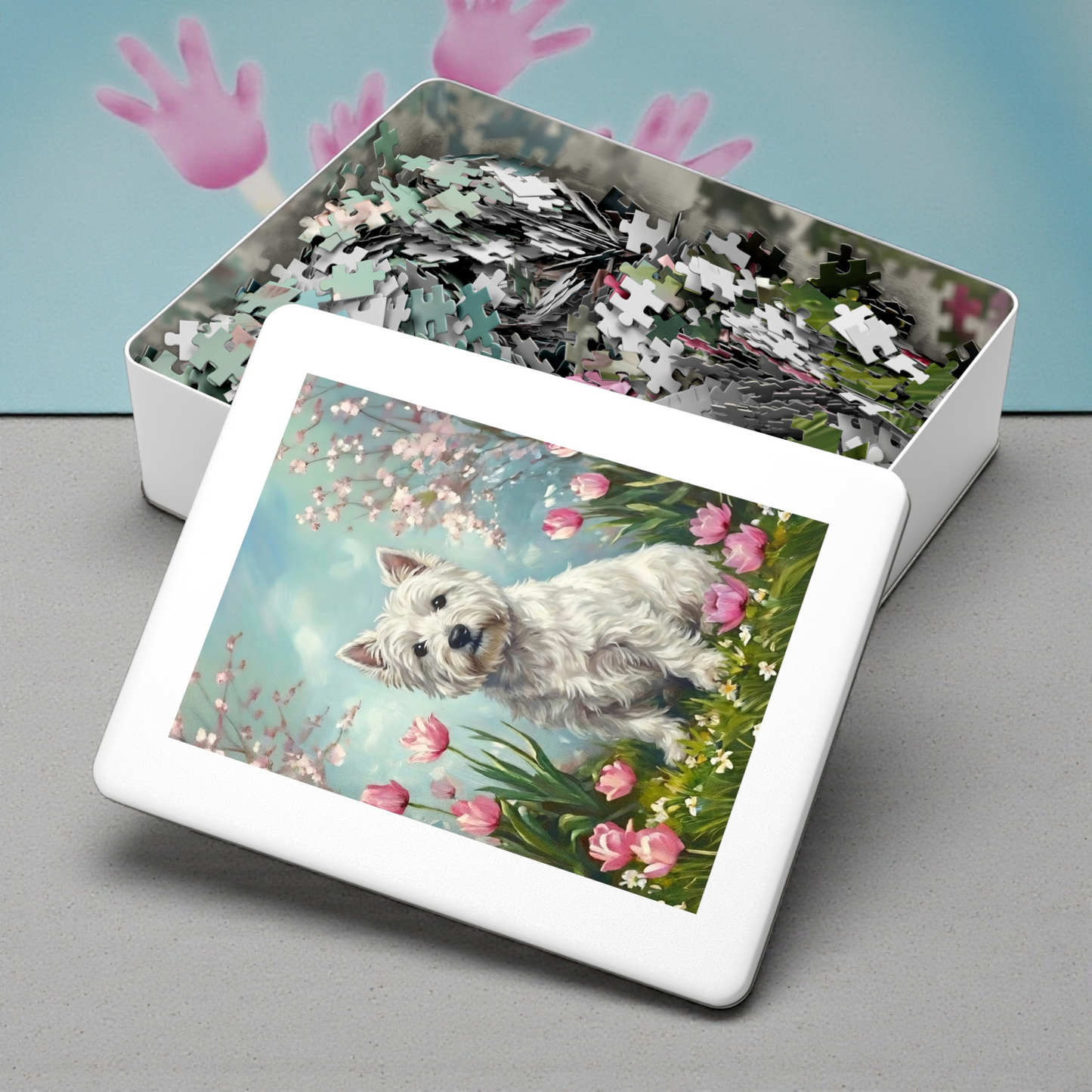 Westie in Tulips Puzzle