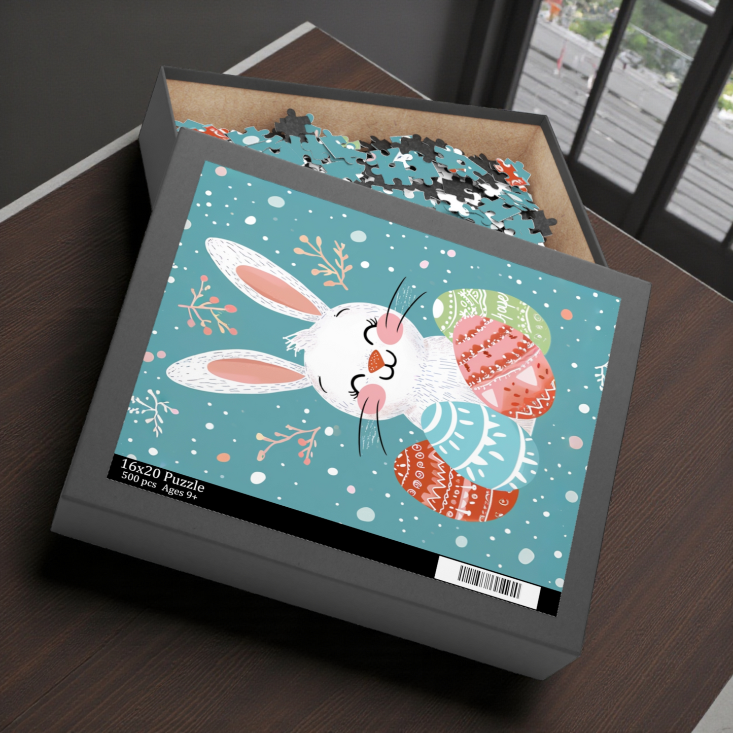 White Smiling Easter Bunny Puzzle