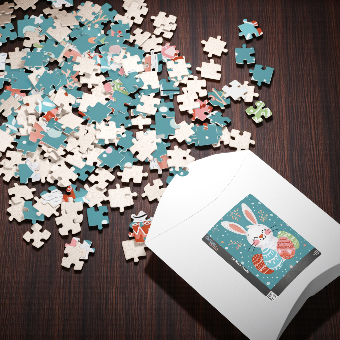 White Smiling Easter Bunny Puzzle