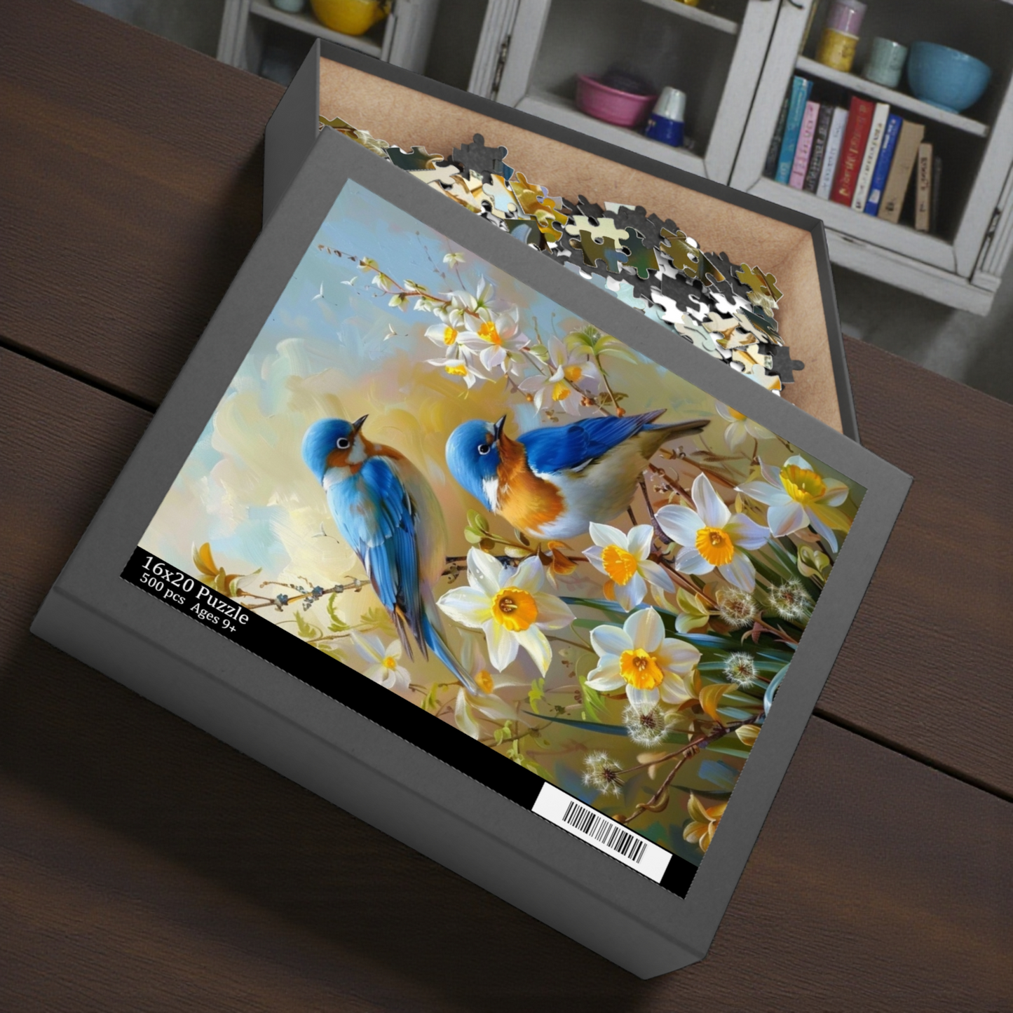 Blue Birds and Daffodils Puzzle
