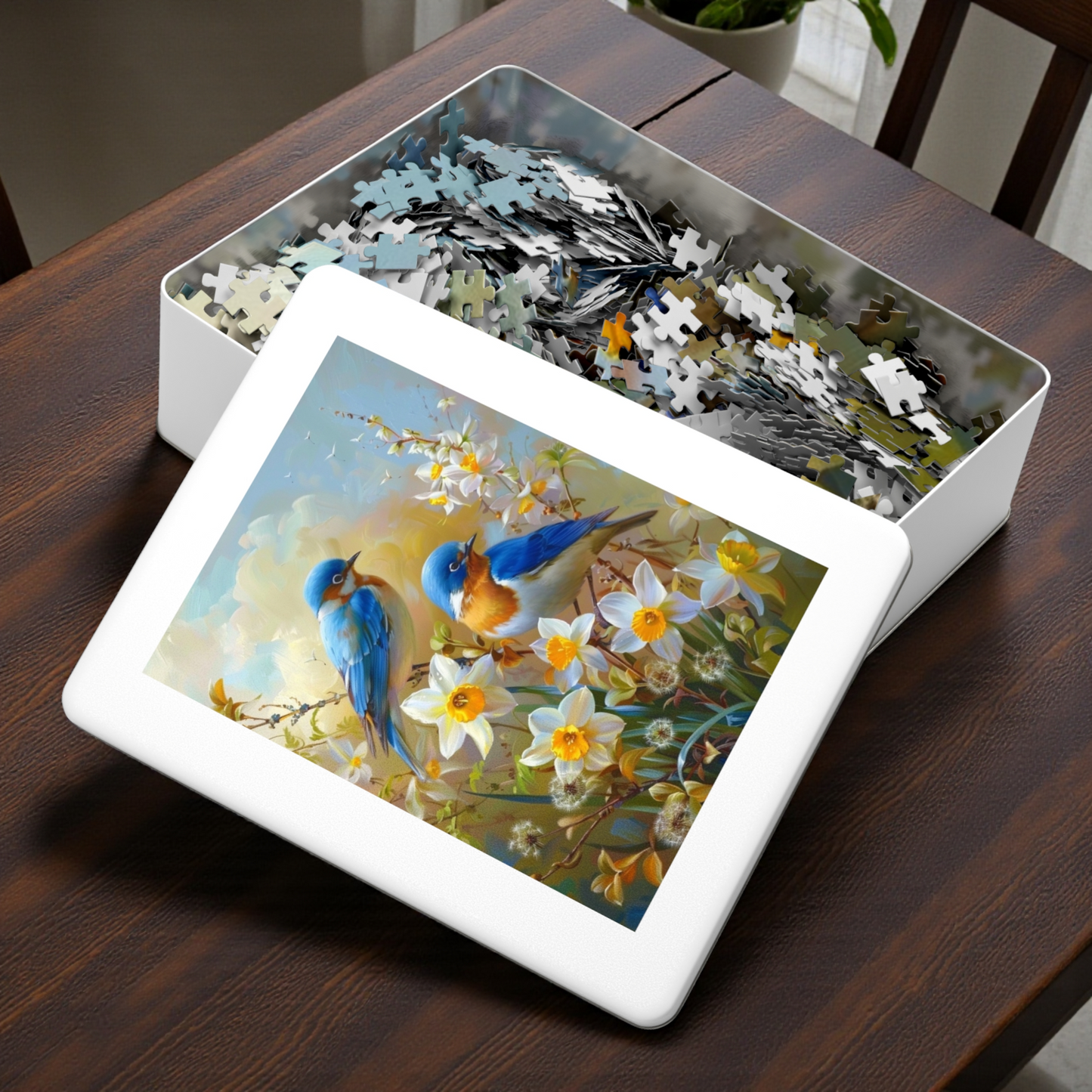 Blue Birds and Daffodils Puzzle