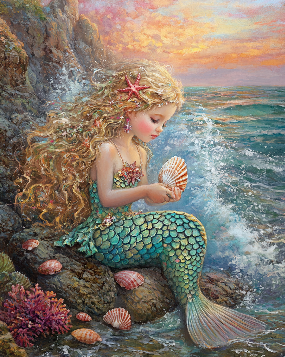 Mermaid Seashell Puzzle